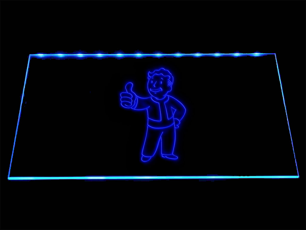 Fallout Vault Boy LED Sign - Blue - TheLedHeroes