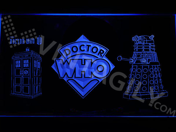 Doctor Who  LED Sign - Blue - TheLedHeroes