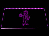 FREE Fallout Vault Boy LED Sign - Purple - TheLedHeroes