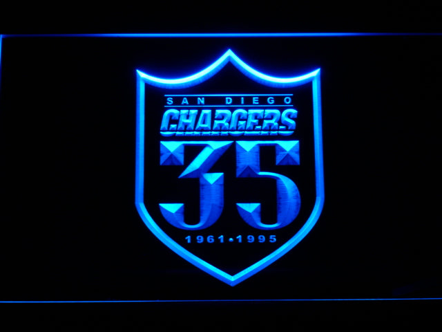 San Diego Chargers 35th Anniversary LED Sign - Blue - TheLedHeroes