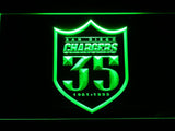 San Diego Chargers 35th Anniversary LED Neon Sign Electrical - Green - TheLedHeroes