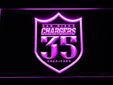 San Diego Chargers 35th Anniversary LED Neon Sign Electrical - Purple - TheLedHeroes