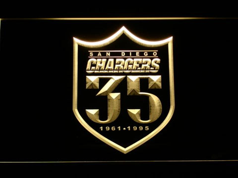 San Diego Chargers 35th Anniversary LED Neon Sign Electrical - Yellow - TheLedHeroes