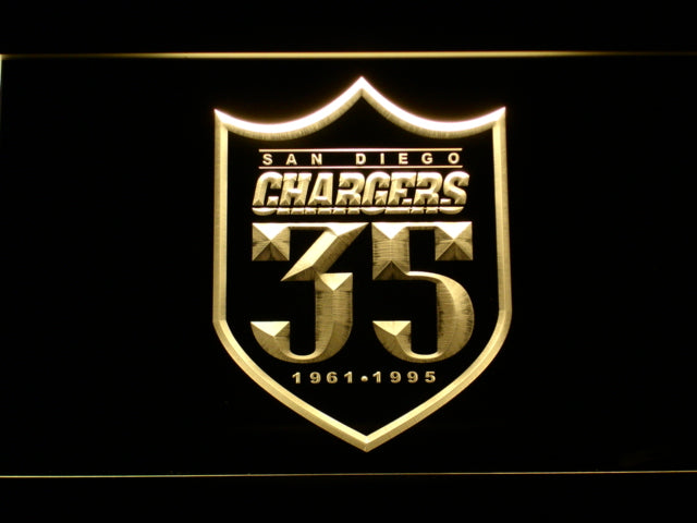 FREE San Diego Chargers 35th Anniversary LED Sign - Yellow - TheLedHeroes