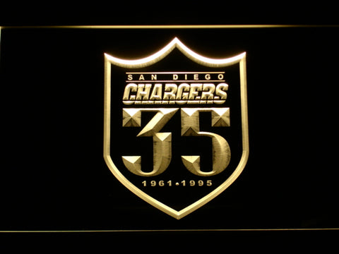 FREE San Diego Chargers 35th Anniversary LED Sign - Yellow - TheLedHeroes