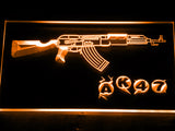 FREE AK-47 Assault Rifle LED Sign - Orange - TheLedHeroes