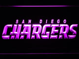 San Diego Chargers (6) LED Neon Sign USB - Purple - TheLedHeroes