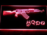 AK-47 Assault Rifle LED Neon Sign USB - Red - TheLedHeroes