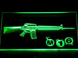 FREE M16 Assault Rifle LED Sign - Green - TheLedHeroes