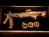 M60 Assault Rifle LED Neon Sign USB - Orange - TheLedHeroes