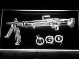 M60 Assault Rifle LED Neon Sign USB - White - TheLedHeroes