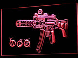 FREE MP5 Assault Weapon LED Sign - Red - TheLedHeroes