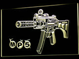 FREE MP5 Assault Weapon LED Sign - Yellow - TheLedHeroes