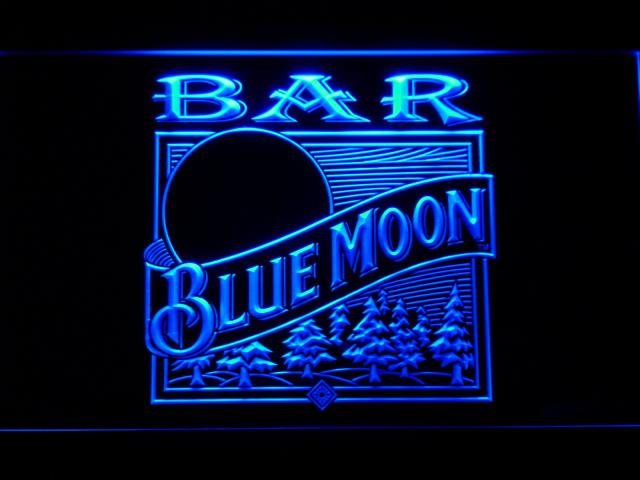 Blue Moon Bar (2) LED Neon Sign Electrical - Blue - TheLedHeroes