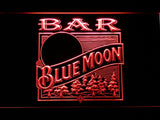 Blue Moon Bar (2) LED Neon Sign USB - Red - TheLedHeroes