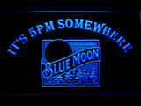 Blue Moon It's 5pm Somewhere (2) LED Neon Sign Electrical - Blue - TheLedHeroes