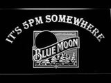 Blue Moon It's 5pm Somewhere (2) LED Neon Sign USB - White - TheLedHeroes