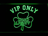 Bud Light Shamrock VIP Only LED Neon Sign Electrical - Green - TheLedHeroes