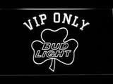 Bud Light Shamrock VIP Only LED Neon Sign USB - White - TheLedHeroes