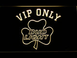 Bud Light Shamrock VIP Only LED Neon Sign Electrical - Yellow - TheLedHeroes