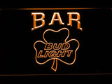 Bud Light Shamrock Bar LED Neon Sign USB - Orange - TheLedHeroes
