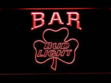 Bud Light Shamrock Bar LED Neon Sign Electrical - Red - TheLedHeroes