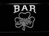 Bud Light Shamrock Bar LED Neon Sign USB - White - TheLedHeroes