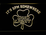 FREE Bud Light Shamrock It's 5pm Somewhere LED Sign - Yellow - TheLedHeroes