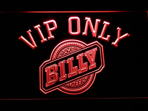 Billy VIP Only LED Neon Sign USB - Red - TheLedHeroes
