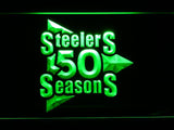 Pittsburgh Steelers 50th Anniversary LED Neon Sign Electrical - Green - TheLedHeroes