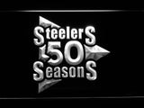 Pittsburgh Steelers 50th Anniversary LED Neon Sign USB - White - TheLedHeroes