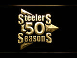 Pittsburgh Steelers 50th Anniversary LED Neon Sign USB - Yellow - TheLedHeroes
