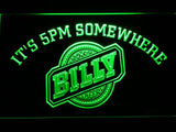 Billy It's 5pm Somewhere LED Neon Sign USB - Green - TheLedHeroes