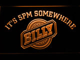 Billy It's 5pm Somewhere LED Neon Sign Electrical - Orange - TheLedHeroes