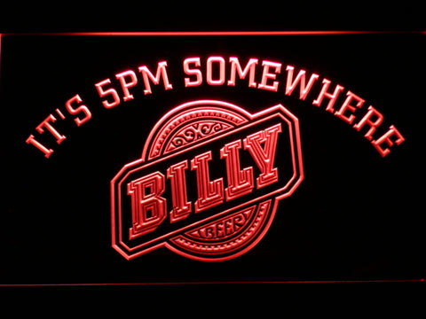FREE Billy It's 5pm Somewhere LED Sign - Red - TheLedHeroes