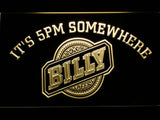 Billy It's 5pm Somewhere LED Neon Sign USB - Yellow - TheLedHeroes