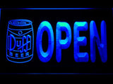 Duff Open (3) LED Neon Sign USB - Blue - TheLedHeroes