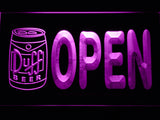 FREE Duff Open (3) LED Sign - Purple - TheLedHeroes