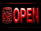 Duff Open (3) LED Neon Sign USB - Red - TheLedHeroes