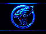 Philadelphia Eagles 75th Anniversary LED Neon Sign USB - Blue - TheLedHeroes