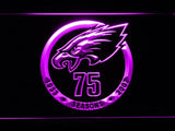 Philadelphia Eagles 75th Anniversary LED Neon Sign USB - Purple - TheLedHeroes