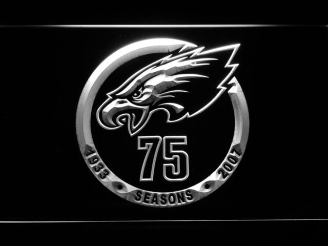 Philadelphia Eagles 75th Anniversary LED Neon Sign USB - White - TheLedHeroes