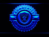 Oakland Raiders Community Quarterback LED Neon Sign USB - Blue - TheLedHeroes