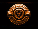Oakland Raiders Community Quarterback LED Neon Sign USB - Orange - TheLedHeroes