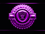 Oakland Raiders Community Quarterback LED Sign - Purple - TheLedHeroes