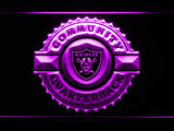Oakland Raiders Community Quarterback LED Neon Sign USB - Purple - TheLedHeroes
