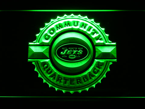 FREE New York Jets Community Quarterback LED Sign - Green - TheLedHeroes