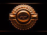 New York Jets Community Quarterback LED Neon Sign USB - Orange - TheLedHeroes