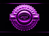 New York Jets Community Quarterback LED Neon Sign Electrical - Purple - TheLedHeroes