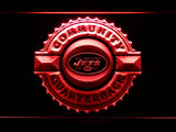 New York Jets Community Quarterback LED Neon Sign USB - Red - TheLedHeroes